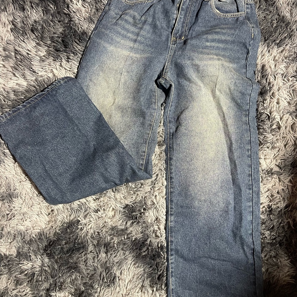 Blue Dark Wash Denim Jeans